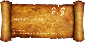 Herter Zilia névjegykártya